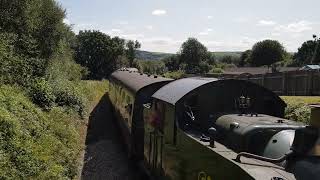 262T 5552 heads to Bodmin General from Boscarne Jct on the Bodmin and Wenford Railway August 2023 [upl. by Jens]