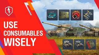 WoT Blitz Tutorial Unique Consumables and Provisions  How to Use [upl. by Noxid]