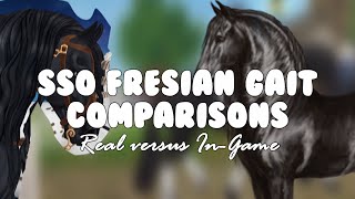 Friesian Gait Comparisons  SSO VS REAL LIFE [upl. by Katz288]