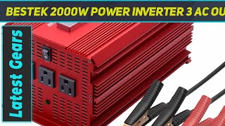 BESTEK 2000W Power Inverter 3 AC Outlets  Review 2023 [upl. by Marba]