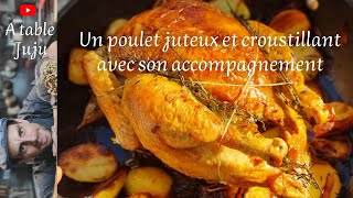 comment cuire un poulet rôti  Vidéo A table Juju [upl. by Arnaud819]