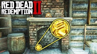 HIDDEN HOUSE WITH THE SECRET GOLD BAR Secret Easy Money Making in Red Dead Redemption 2 [upl. by Dlanar]