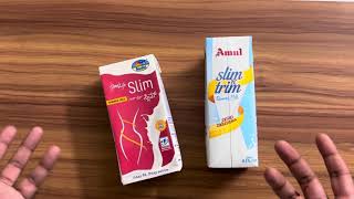 Review Amul skimmed milk vs Nandini slim skimmed milk comparison 🔥🔥🔥 [upl. by Etnauj]