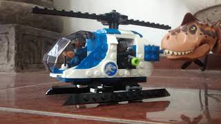 LEGO 76941 Jurassic World Carnotaurus Dinosaur Chase Toy with Helicopter  Smyths Toys [upl. by Bywaters702]