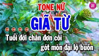 Giã Từ Karaoke Tone Nữ  Nhạc Sống Rumba Chất Lượng Cao  Tiên Organ [upl. by Lucilia871]