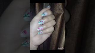 Flower 🌺 print nail artnailart flowers nails shorts [upl. by Jany]