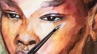 Real Watery Watercolour Portrait [upl. by Aivonas]