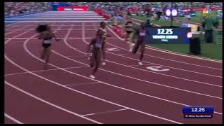 WOMENS 100M HURDLES FINAL  OLYMPIC TRIALS PARIS 2024  RECORD BROKEN [upl. by Ainuj604]