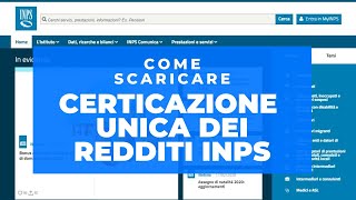 Certificazione Unica CU 2019 Inps come scaricarlo online [upl. by Suiramaj517]