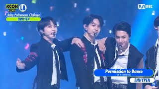 REPLAY PERFORMANCE CHALLENGE ENHYPEN  PERMISSION TO DANCE Original song by BTS  KCON 2022 LA [upl. by Nivak]