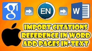 MAC How To Import citation to EndNote and use in Word [upl. by Eecart]