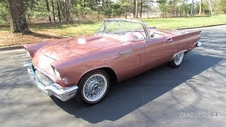 1957 Ford Thunderbird Roadster Start Up Exhaust and In Depth Review [upl. by Yecnuahc]