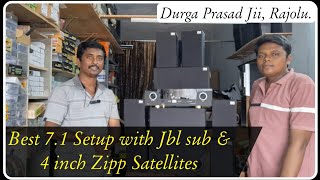 71 Dolby Amplifier With JBL Sub Woofer Zipp 4 Inch Satellites ravisadasivuni [upl. by Iaria596]