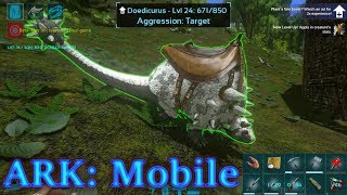 DOEDIC TAMING SO MUCH STONE Ark Mobile Episode 12 [upl. by Aihsemaj]