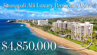 Kaanapali ALII  4850000 LUXURY Beachfront Condo on MAUI  Property Tour amp Lahaina FIRE Updates [upl. by Ynes]