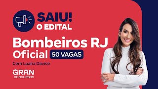 Concurso Bombeiros RJ Oficial  Saiu o edital com 50 vagas [upl. by Oludoet]