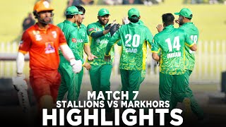 Full Highlights  ABL Stallions vs UMT Markhors  Match 7  Champions Cup 2024 [upl. by Atteram]