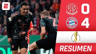 BAYERN MUNICH GOLEÓ 40 vs Mainz Avanzó a octavos de la COPA ALEMANA Hat trick MUSIALA  Resumen [upl. by Gnuhn563]