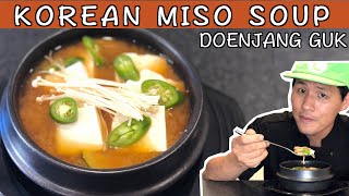 EASY Korean Miso Soup Recipe  Vegan Friendly  No Oil Needed  Doenjang guk [upl. by Ylirama]