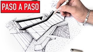 Dibujo arquitectónico PASO A PASO EXPLICADO  ARTOSKETCH [upl. by Capello739]