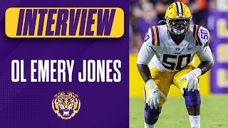 Emery Jones on LSUs offensive line facing a tough South Carolina front [upl. by Singh]