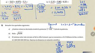 Operaciones y problemas con números decimales 2 ESO [upl. by My]