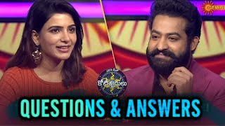 ✓ Evaru Meelo Koteeswarulu Samantha Full Episode 14 OCT 2021 EMKSAMANTHAFULLEPISODE jrntr EMK [upl. by Nahsin]