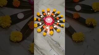 Easy  beautiful rangoli for diwali 🪔🎇priyahofficial shorts youtubeshorts trending youtube [upl. by Blessington340]