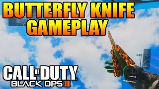 BLACK OPS 3 quotBUTTERFLY KNIFE GAMEPLAYquot CoD BO3 Butterfly Knife Gameplay Showcase [upl. by Sackman]