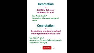 🔥Denotation and Connotation in English😊 l English Grammar l English Practice l unfreezeenglish [upl. by Dnamra]