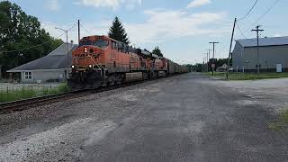 BNSF Coal Train hammering the diamond on July 22 2024 [upl. by Macey]