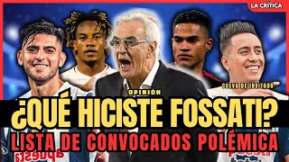 POLÉMICA LISTA DE CONVOCADOS💢 CUEVA VUELVE A LA SELECCIÓN FOSSATI SE ARRIESGA [upl. by Lotsirb]