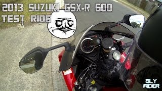 2013 Suzuki GSXR 600 Test Ride First 600 Experience [upl. by Tai949]