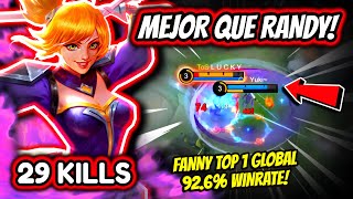 ¡ESTA FANNY ES EL SUCESOR DE RANDY25 FANNY TOP 1 GLOBAL 926 WINRATE  MOBILE LEGENDS [upl. by Sherill]