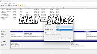 Format exFAT to FAT32 SOLUTION [upl. by Rakso]