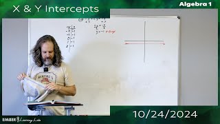 October 24 2024  Algebra 1  X and Y Intercepts [upl. by Hausner]