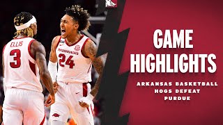 Highlights Arkansas Razorbacks Defeat Purdue  RAZORBACK BASKETBALL [upl. by Azile]