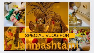 JANMASHTAMI VLOG 🙏🦚 janmashtamispecial radhakrishna subscribe [upl. by Lilllie]