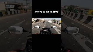 R15 v3 vs v2 vs z900 yamahar6 r1m yamahar1 zx10r rider reels instagram viral fanny [upl. by Greyso]