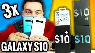 Jai les 3 Galaxy S10 S10 et S10e  Unboxing [upl. by Trudnak]