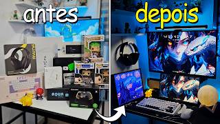 REFORMEI meu setup gamer de novo KKK tunando quarto gamer [upl. by Profant975]