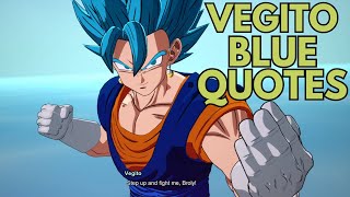 Vegito Blue Quotes amp Interactions Dragon Ball Sparking ZERO Quotes amp Interactions [upl. by Boony]