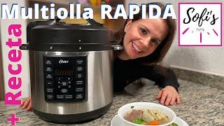 Multiolla Oster 57L 12 funciones Bioceramic CKSTPCEC6801 UNBOXING RECETA Caldo de res olla presion [upl. by Ekard]