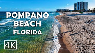 4K Pompano Beach Florida  Walking Tour [upl. by Ahsinut]