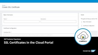 SSL Certificates in the Cloud Portal  SAP Commerce Cloud [upl. by Nahtnanhoj]