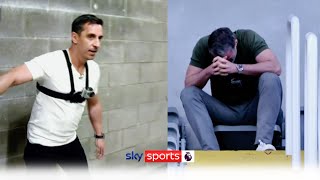 Jamie Carragher amp Gary Neville race to the top of St James Park 😂  FNFchallenge [upl. by Yrrac]