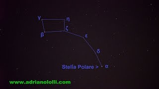 Costellazione Orsa minore video a visione naturale della stella polare [upl. by Braca]