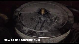 How to use starting fluid  starter fluid [upl. by Noorah]