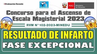 RESULTADO DE INFARTO FASE EXCEPCIONAL DEL CONCURSO DE ASCENSO 2023 [upl. by Eivla]