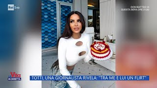 Totti il flirt con la giornalista Jacobelli  La Vita in Diretta 24102024 [upl. by Nimoynib]